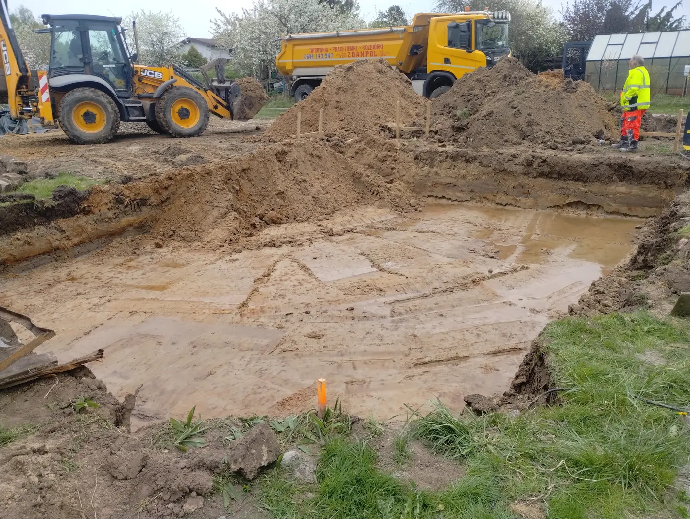 Wymiana gruntu pod płytę fundamentową