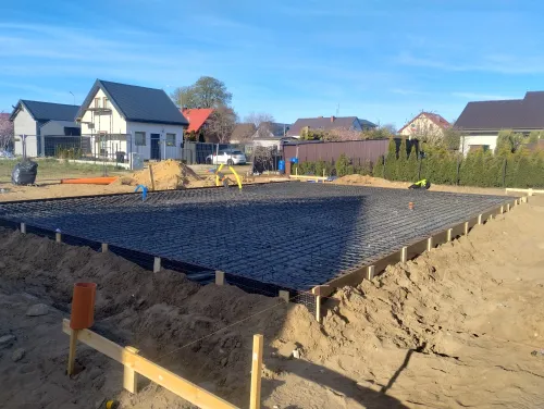 Płyta fundamentowa pod dom – realizacja PB DOMY